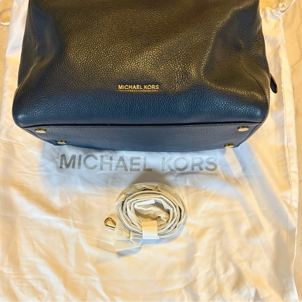 Michael Kors Dark Blue Leather Shoulder Bag